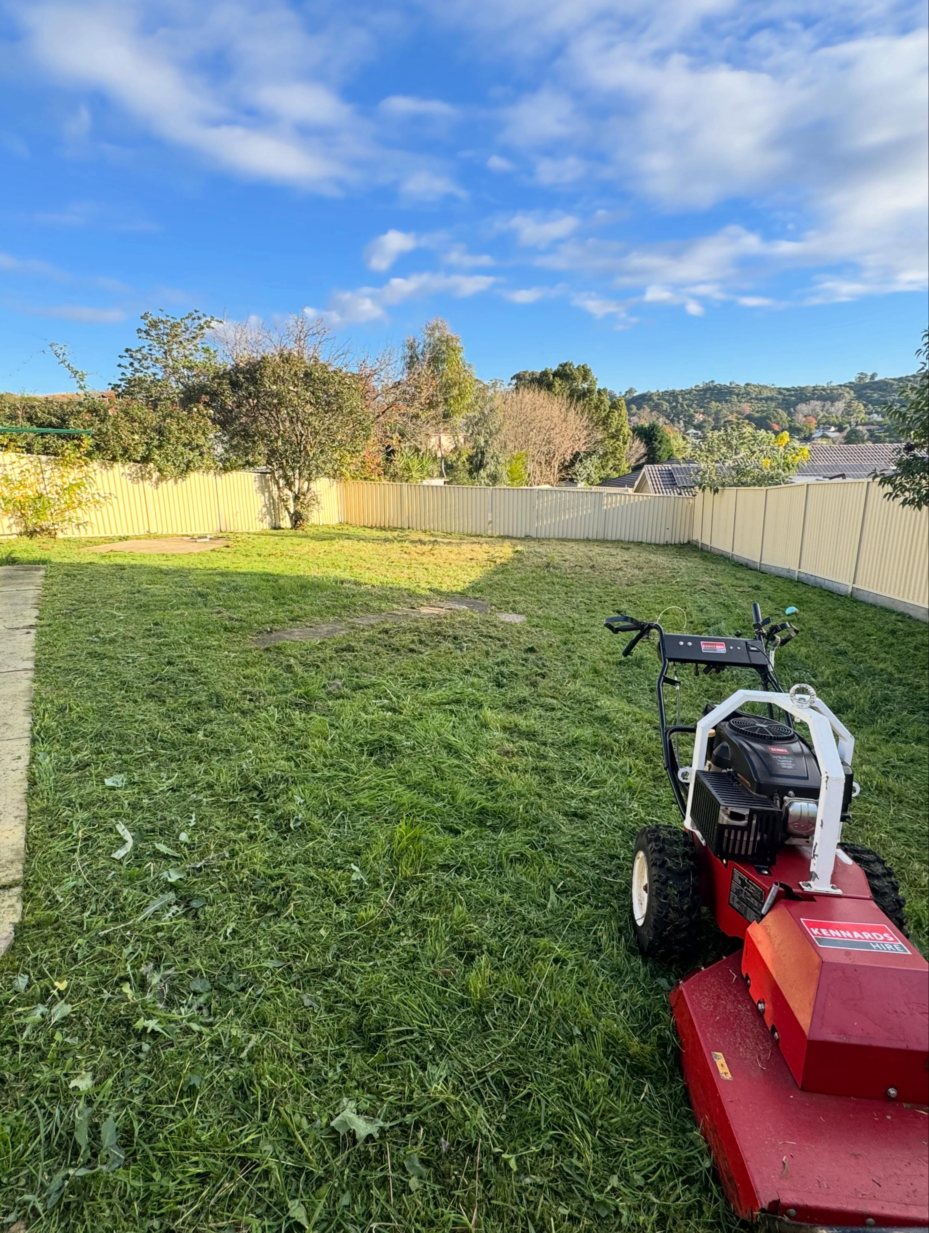 Residential lawn mowing